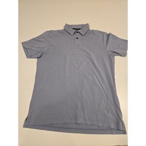 Public Rec Mens Polo Shirt Preformance Blue Short Sleeve Large Read Disc